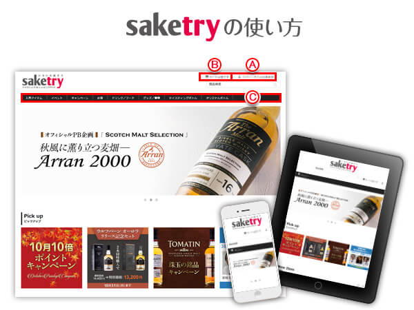 saketry使い方